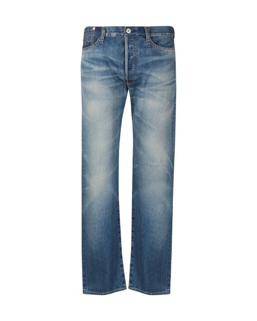 Junya Watanabe Blue Patchwork Jeans for men