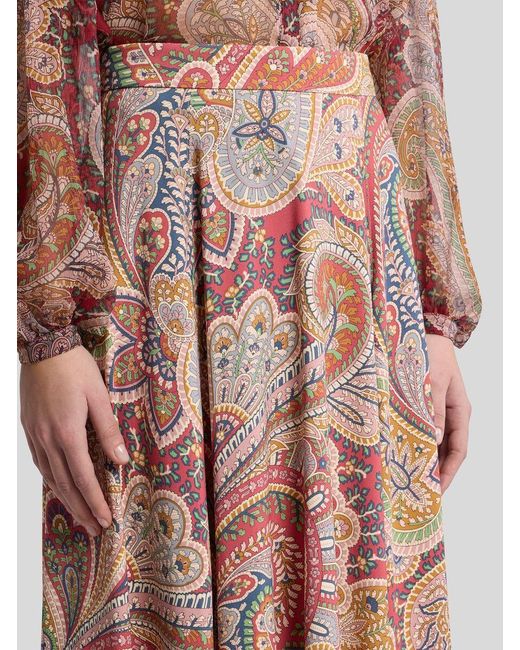 Etro Pink Paisley Midi Skirt
