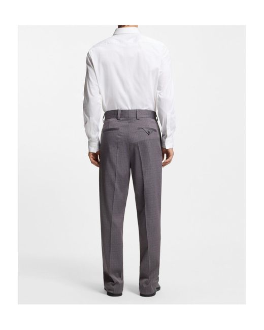 Boss Gray Belt Loop Casual Pants for men