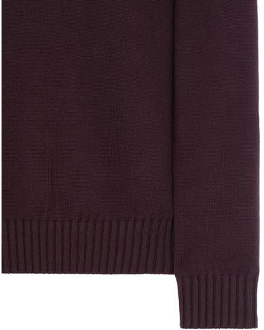 Stone Island Purple Compass-Patch Waffle-Knit Jumper for men