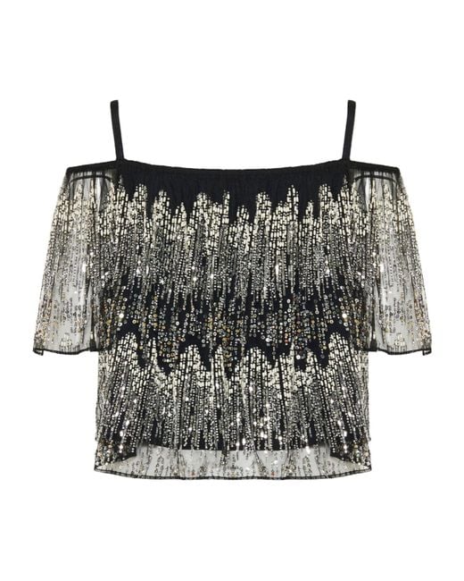 Rabanne Black Embroidered Blouse