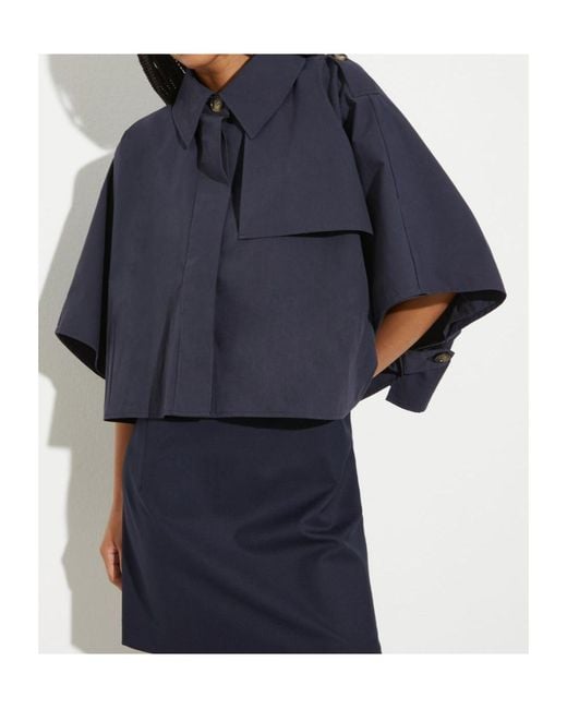 MAX&Co. Blue Single Breasted Cape