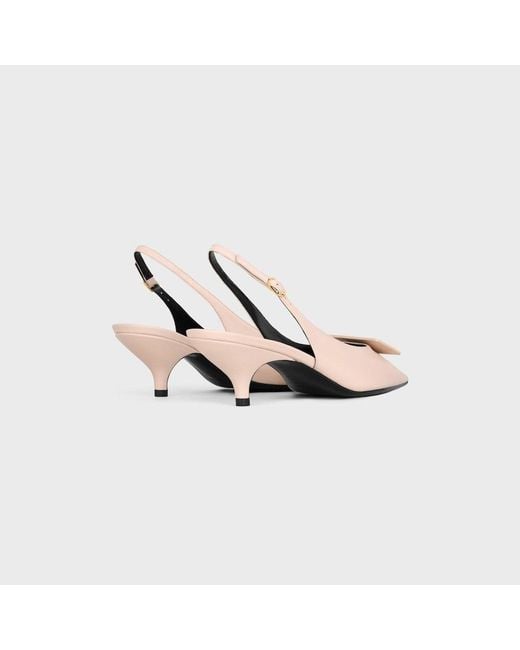 Céline White Signature Slingback