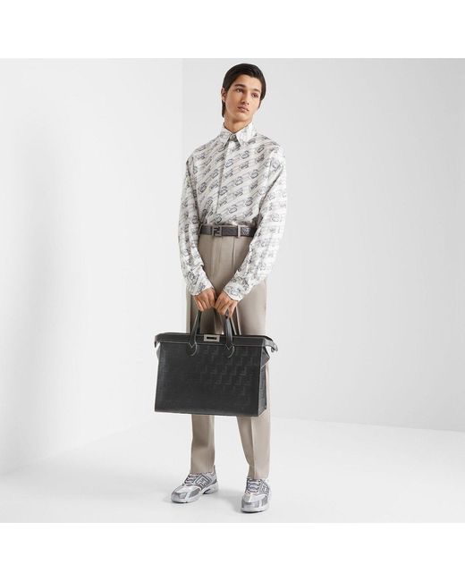 Fendi White Nylon Low-Tops for men