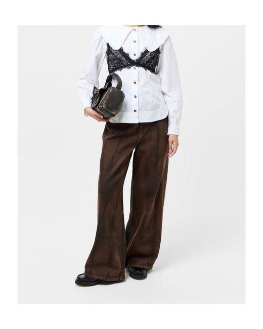 Ganni Brown Baggy Jeans
