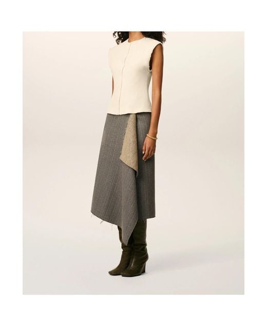 AMI Natural Round Neck Top