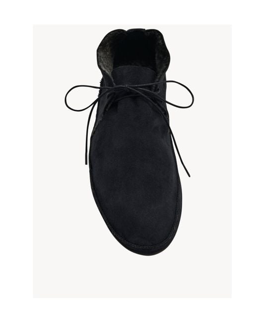The Row Blue Tyler Lace Up Suede Shoes for men