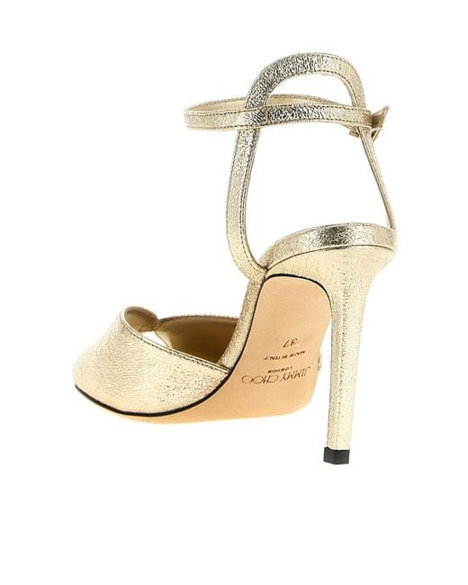 Jimmy Choo Metallic Sacora Heeled Sandals