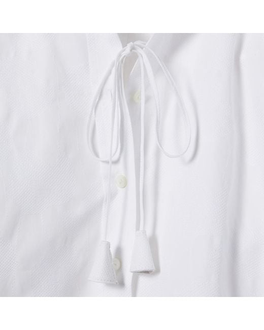 Gucci White Floral Jacquard Shirt
