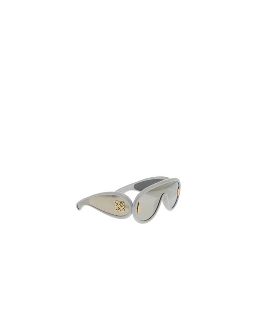 Loewe White Shield Frame Sunglasses