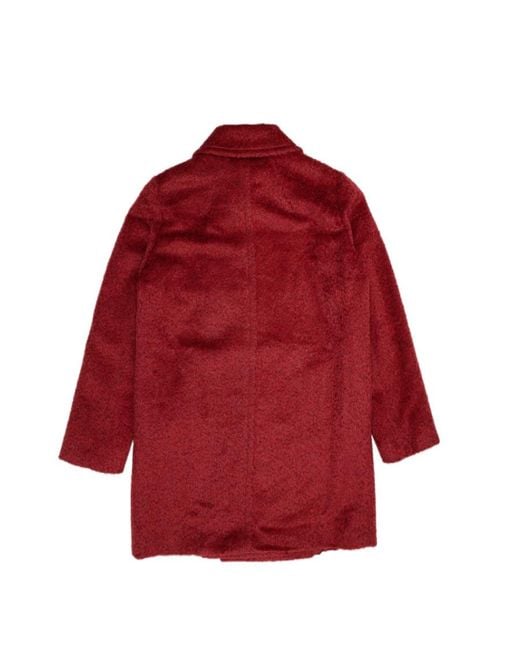 Max Mara Red Giralda Logo Coat