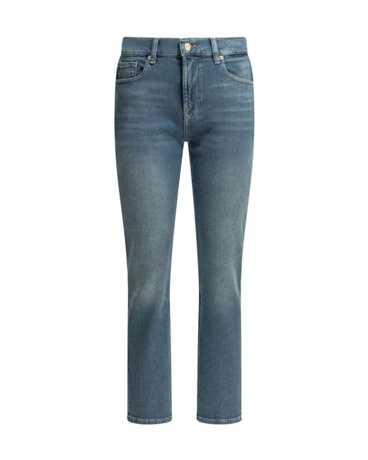 7 For All Mankind Blue Relaxed Skinny Jeans