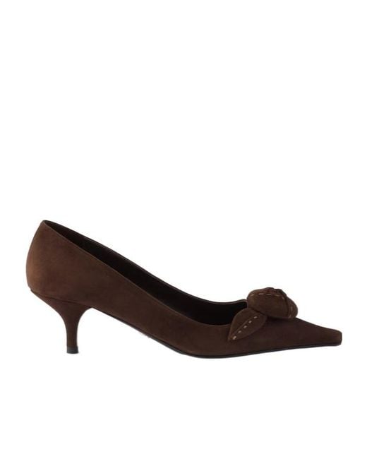 Prada Brown Suede Pumps