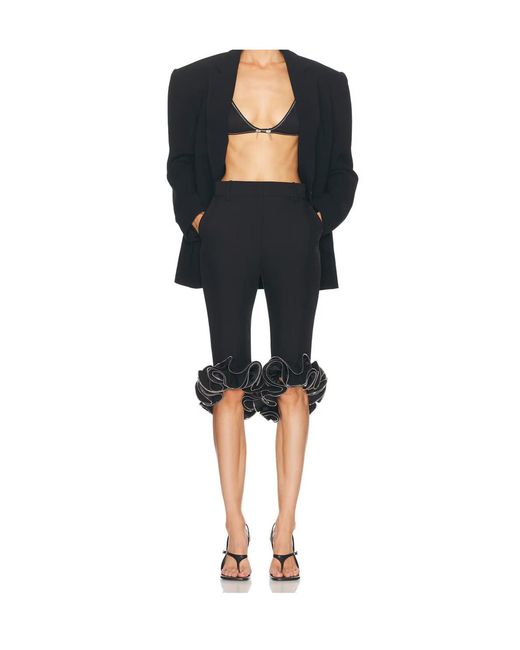 Coperni Black Ruffled Casual Pants