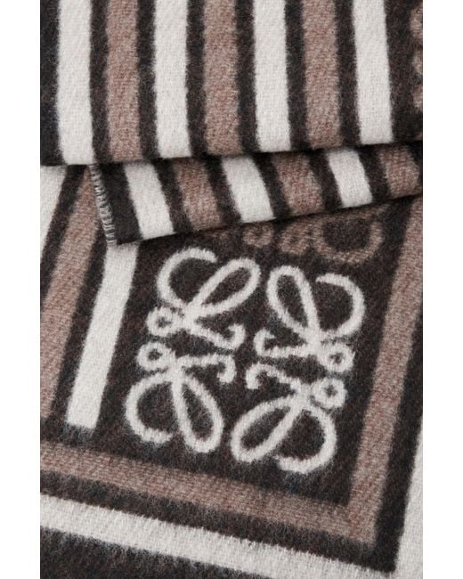 Loewe Multicolor Anagram Jacquard Fringed Scarf