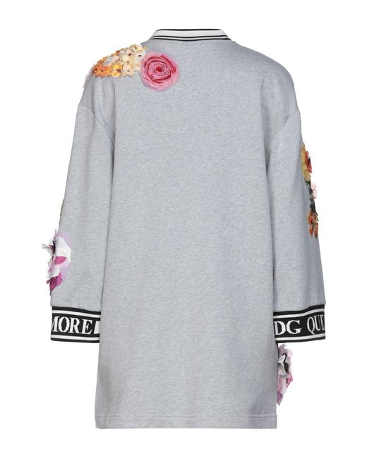 Dolce & Gabbana White Solid Color Crew Neck Long-Sleeve Sweatshirt