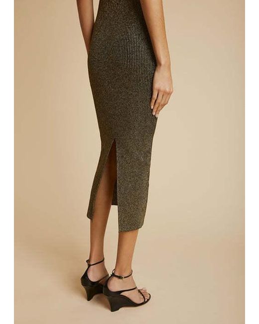 Khaite Green The Rumer Ribbed Midi Dress