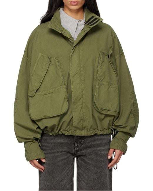 The Attico Green The Logo Patch Bomber Jacket