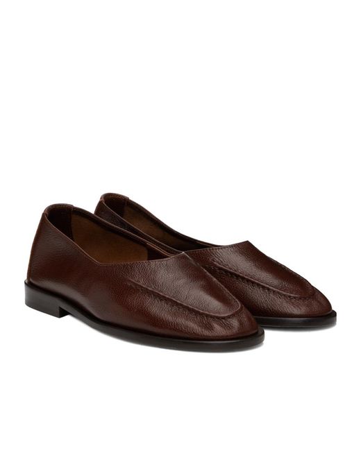 Hereu Brown Juliol Winter Supple Shiny Ballerina Flats