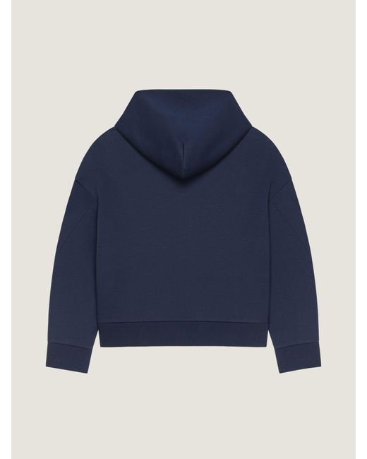 Givenchy Blue Couture-Seam Zip-Up Hoodie for men