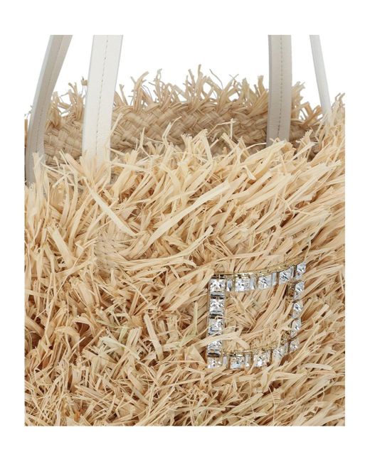 Roger Vivier Natural Très Vivier Large Shopping Bag