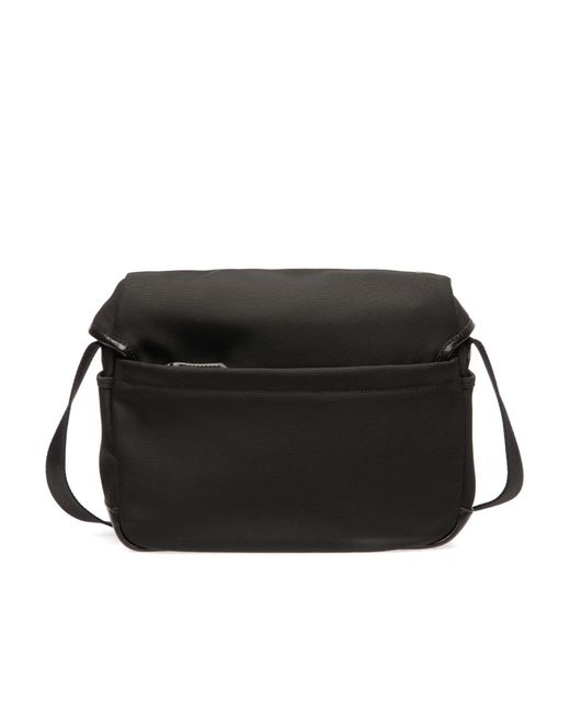 Bally Black Stripe-Detail Canvas Messenger Bag for men