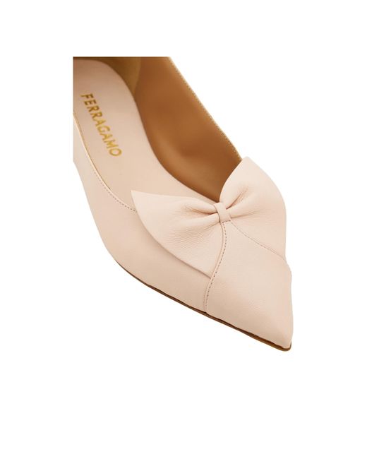 Ferragamo Natural Bow Ballet Flat