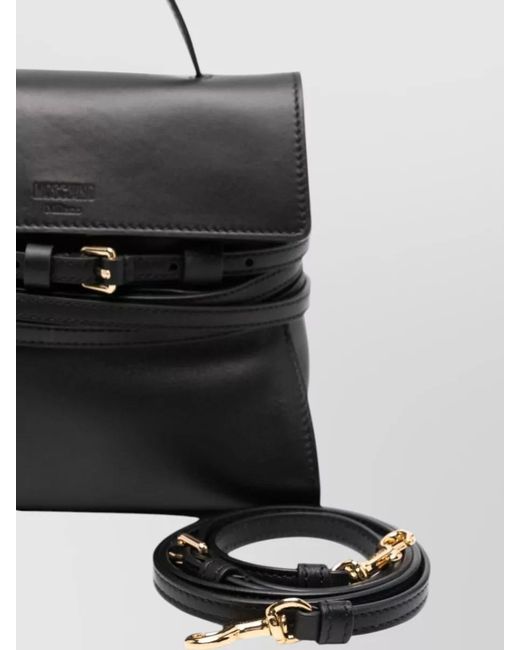 Moschino Black Leather Tote Bag