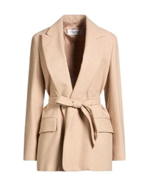 Max Mara Natural Long-Sleeved Suit Jacket