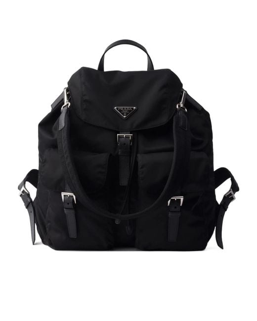 Prada Black Logo Detail Backpack for men