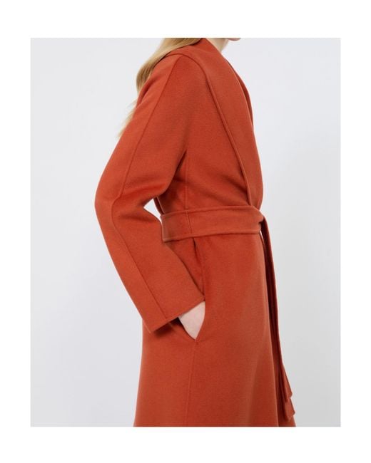 Max Mara Red Long-Sleeved Coat