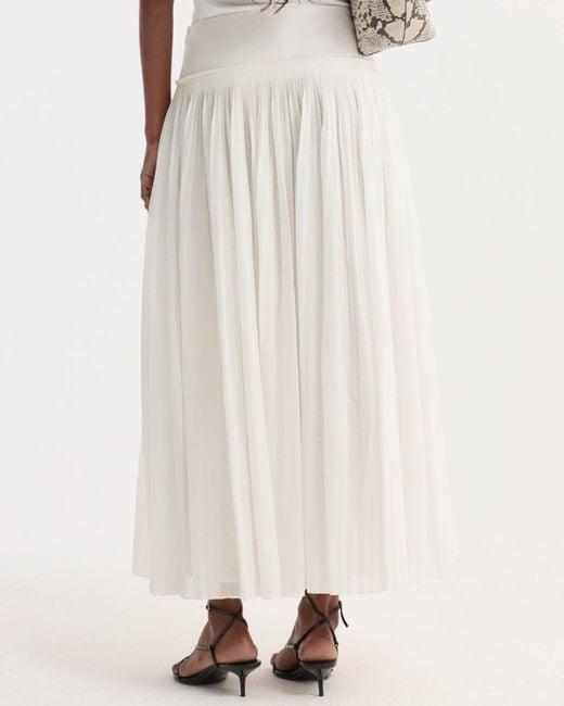 Rohe White Pleated Midi Skirt