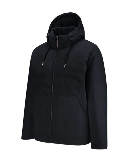 Herno Blue Hooded Zip-Up Jacket for men