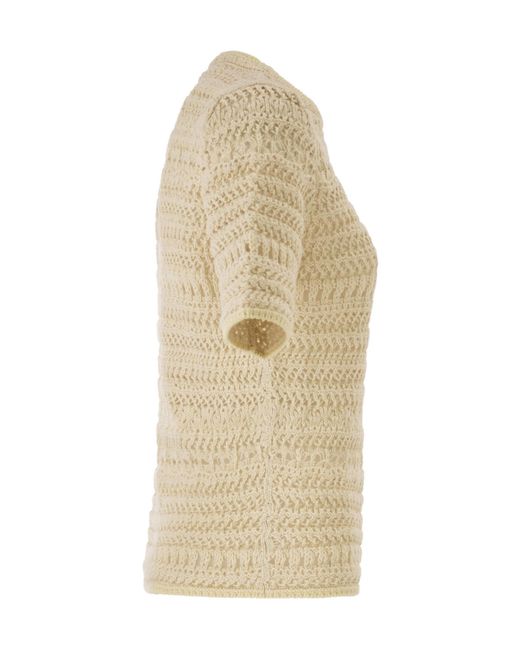 Fabiana Filippi Natural Short-Sleeved Jumper