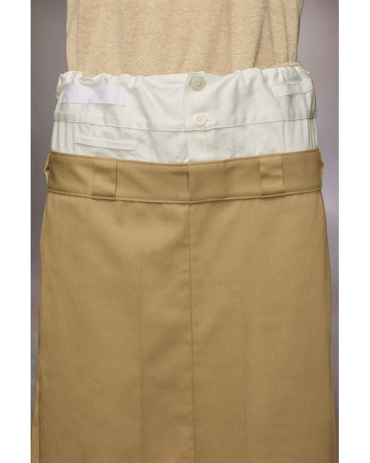 Maison Margiela Natural Skater Chino Long Skirt
