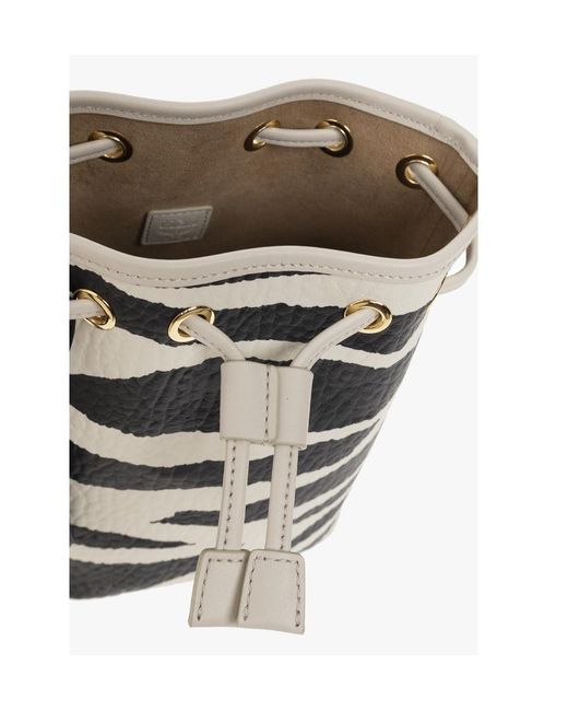 MCM White Animal Pattern Shoulder Bag