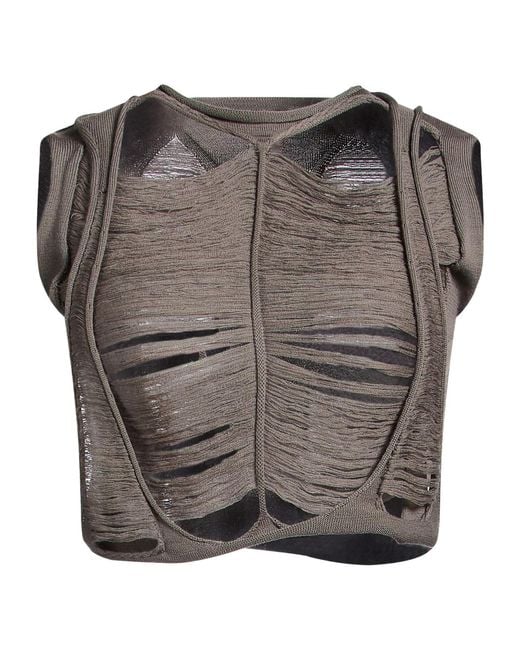 Rick Owens Gray Plain Colour Top