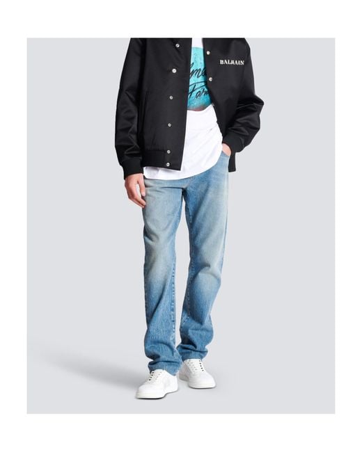 Balmain Blue Regular-Fit Denim Jeans for men