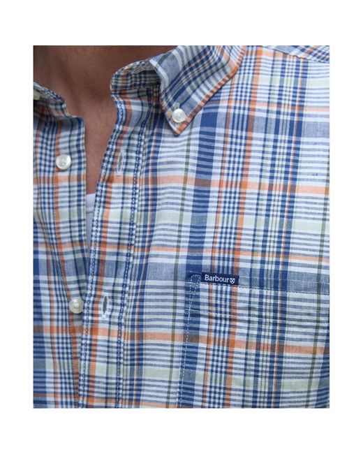 Barbour Blue Plaid Shirt for men