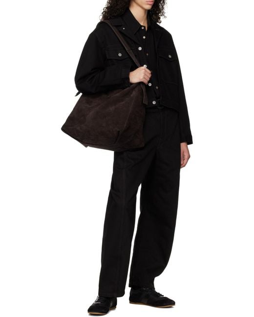 Lemaire Black Belted Hobo Bag
