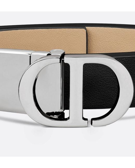 Dior White 30 Montaigne Reversible Belt