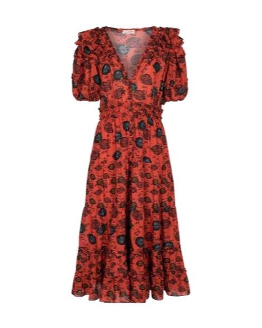 Ulla Johnson Red Printed Dress