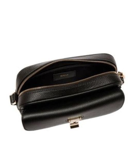 Bally Black Lock Me Small Crossbody Bag