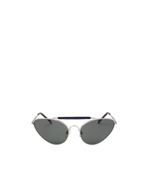 Dries Van Noten White Full Frame Sunglasses