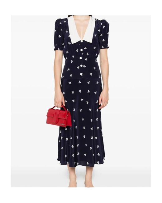 Alessandra Rich Blue Short Sleeve Dress