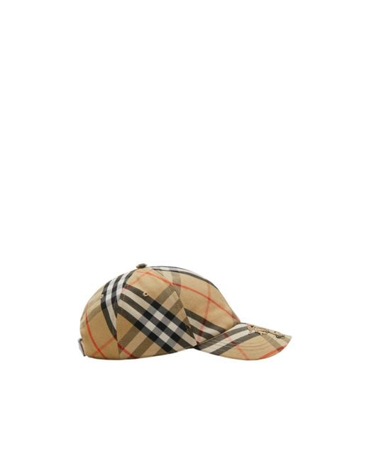 Burberry Multicolor Checked Baseball Cap for men