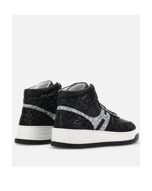 Hogan Black H630 High-Top Sneakers