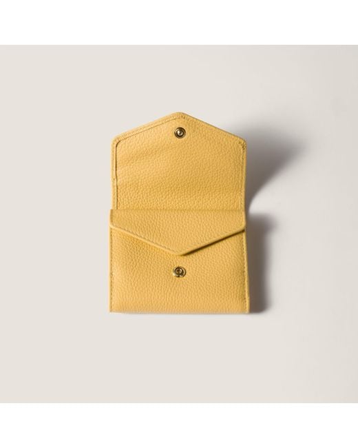 Miu Miu Natural Small Leather Wallet