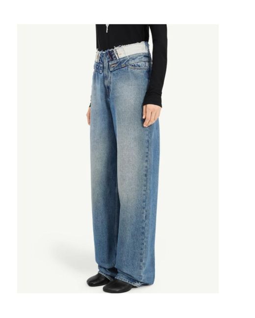 MM6 by Maison Margiela Blue Straight-Leg Jeans
