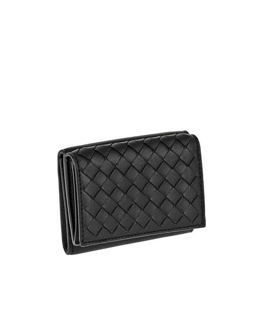 Bottega Veneta Black Double-Fold Wallet for men